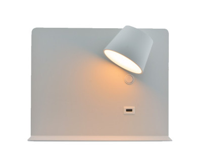 Applique LED orientable 6W avec port USB "Baskop XL"