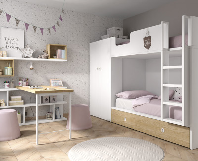 Chambre bébé avec lit convertible en chambre enfant, et armoire - UNNIQ  Habitat