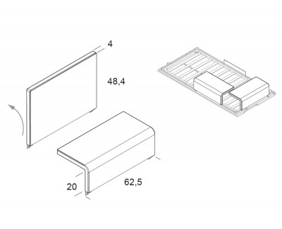 Barrière de sécurité pour lit escamotable avec housse en tissu 3D