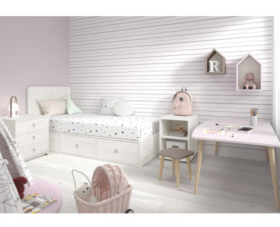 Lit bébé convertible en chambre enfant complète